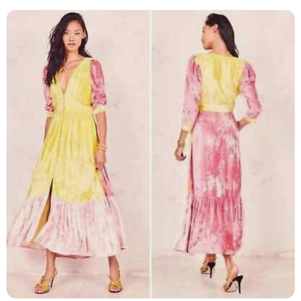 LoveShackFancy Avalon Velvet Midi Dress